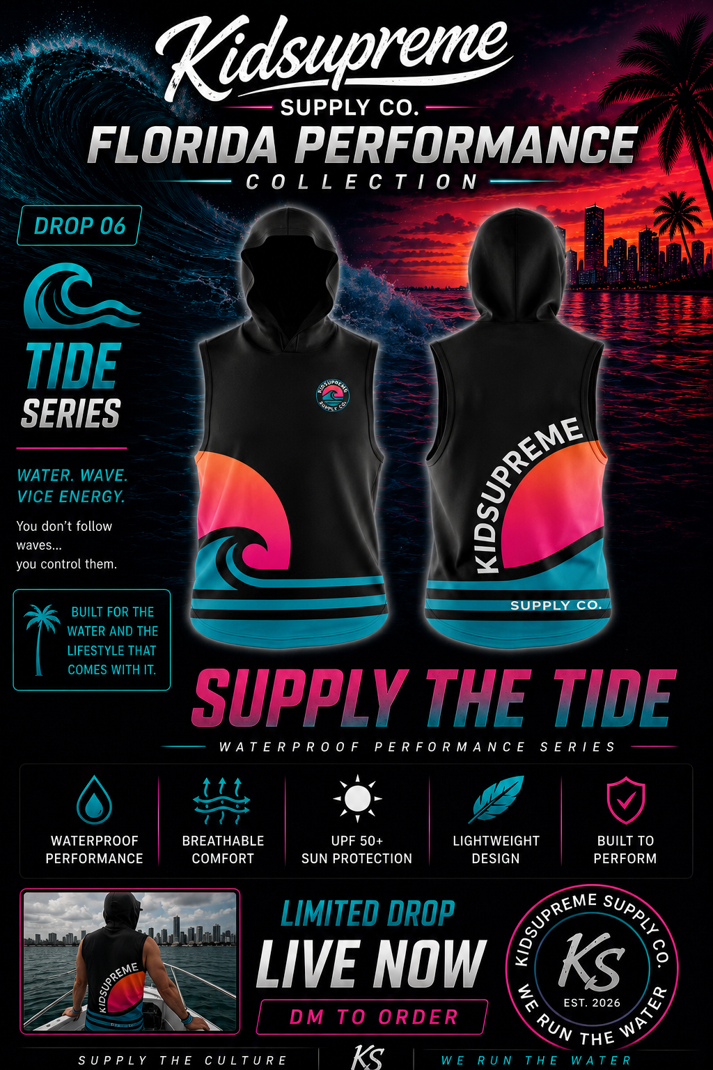Supply The Tide No Sleeve Hoodie
